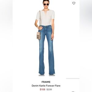 Frame forever Karlie Kloss flare in Linden